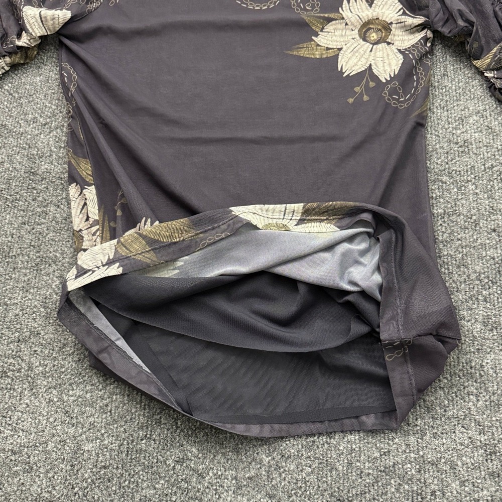 Johnny Was Mesh Floral Top Sm Corinthe Boho Ethereal Artsy Romantic Whimsigoth - Picture 9 of 13